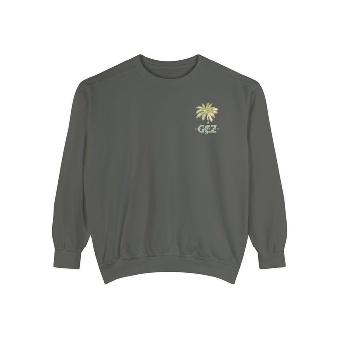 Gulf Coastal Zen Pretty Palm Logo Adult Long Sleeve Sweatshirt