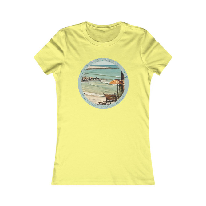 Gulf Coastal Zen In The Forgotten Coast We Trust Vintage Series 1 Women's Fitted Tee