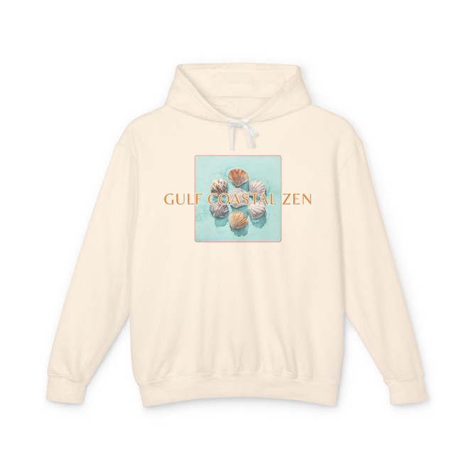 Gulf Coastal Zen Sea Shells By the Sea Shore Soft Cozy Hoodie