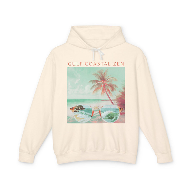 Gulf Coastal Zen Retro Revival Soft Cozy Hoodie