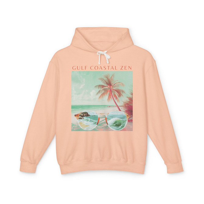 Gulf Coastal Zen Retro Revival Soft Cozy Hoodie