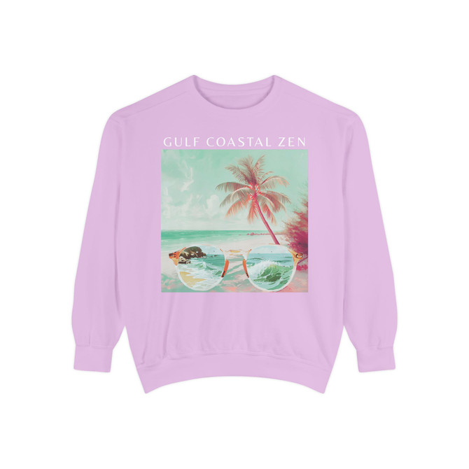 Gulf Coastal Zen Retro Revival Soft Cozy Sweatshirt