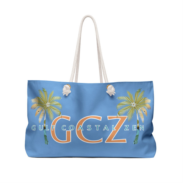 Gulf Coastal Zen Pretty Palm Logo Weekender Bag