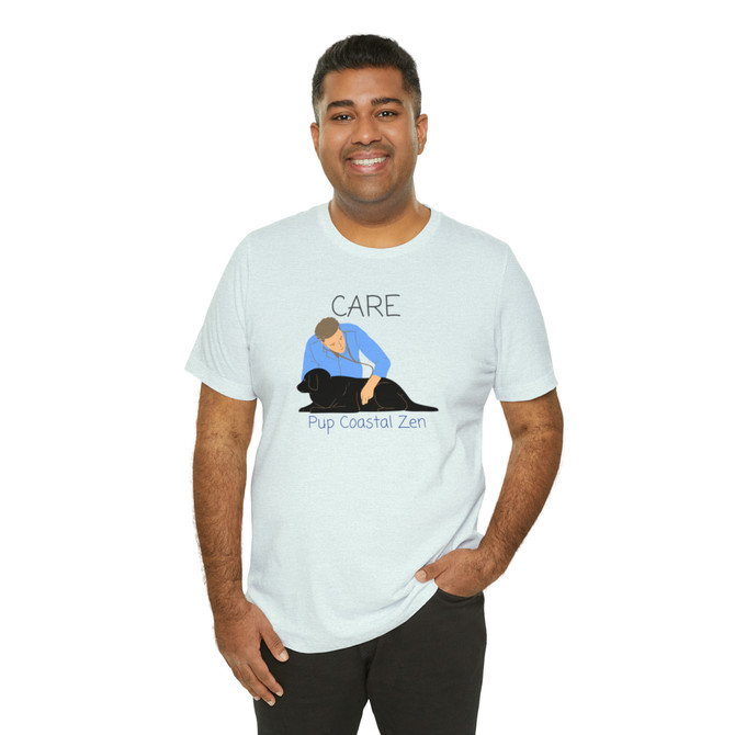 Gulf Coastal Zen Pup Black Lab Veterinarian Care Adult Short Sleeve T- Shirt