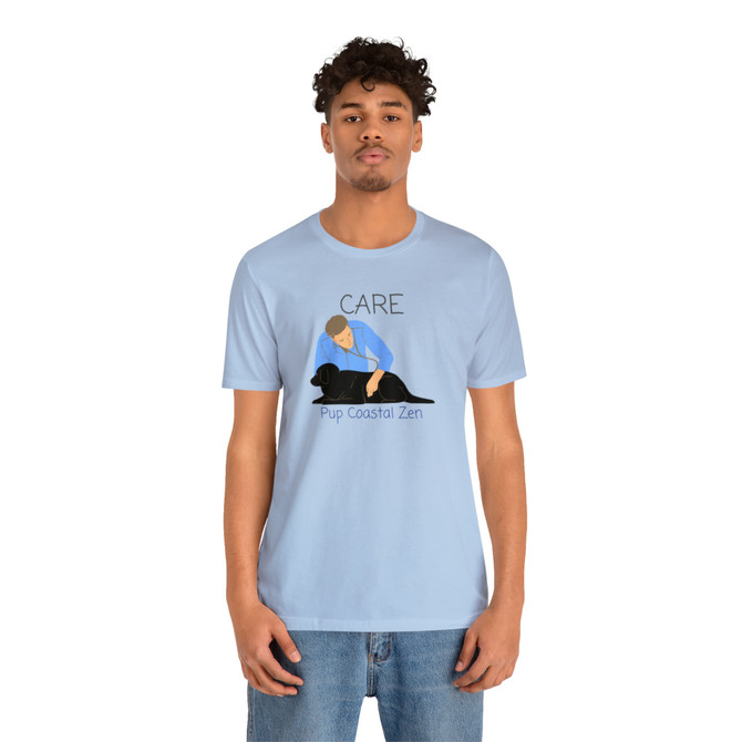 Gulf Coastal Zen Pup Black Lab Veterinarian Care Adult Short Sleeve T- Shirt