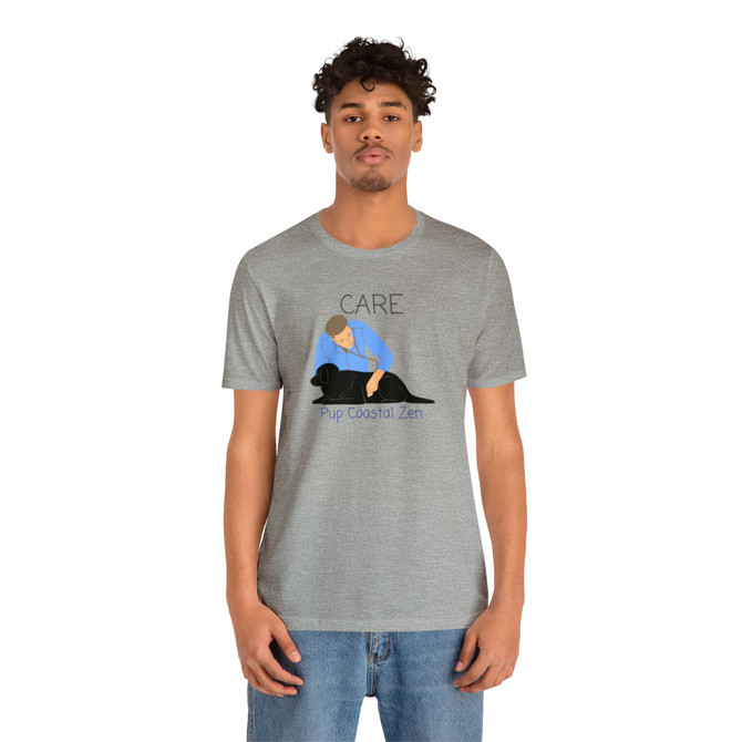 Gulf Coastal Zen Pup Black Lab Veterinarian Care Adult Short Sleeve T- Shirt