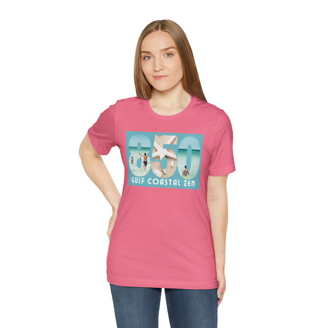 Gulf Coastal Zen Forgotten Coast 850 Rep White Sandy Beaches Adult Short Sleeve T- Shirt