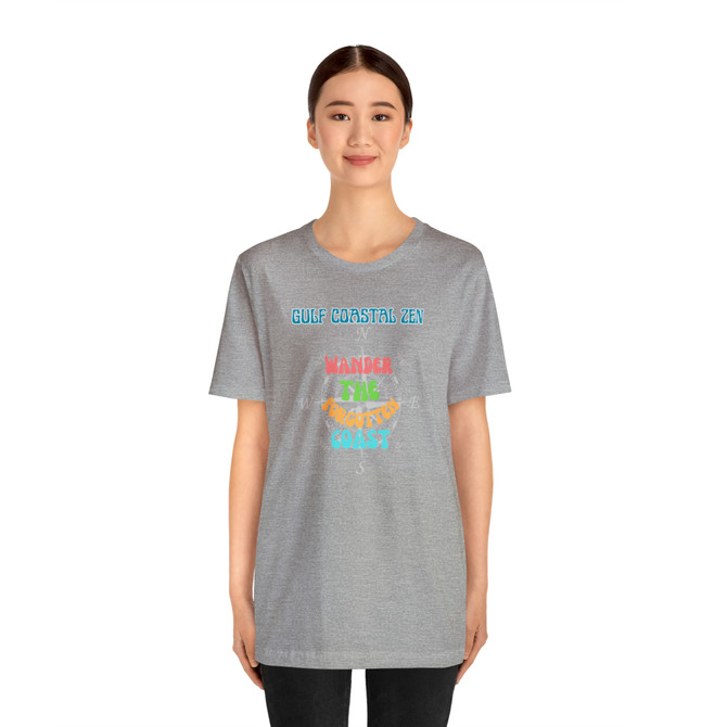 Gulf Coastal Zen Wander the Forgotten Coast Compass Florida Beach T-Shirt