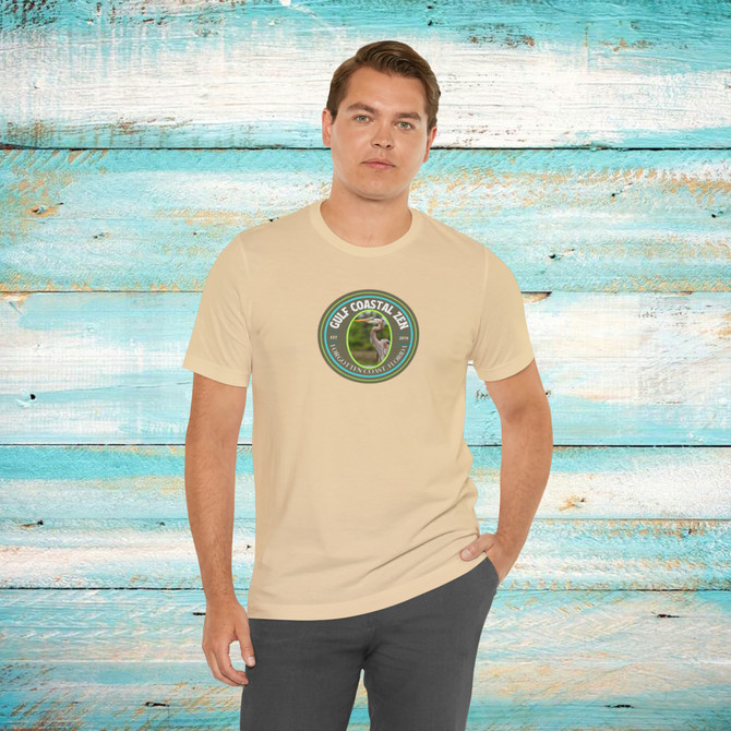 Gulf Coastal Zen Est Forgotten Coast Florida Heron Ocean Beach Adult Short Sleeve T-Shirt 