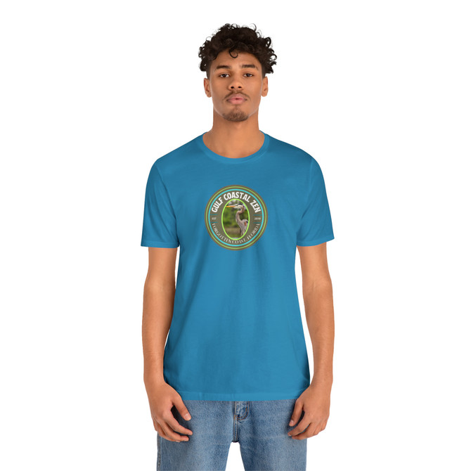 Gulf Coastal Zen Est Forgotten Coast Florida Heron Ocean Beach Adult Short Sleeve T-Shirt 
