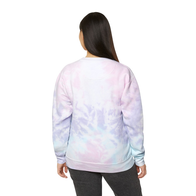 Gulf Coastal Zen Forgotten Coast Watercolor Splash Sea Horse Family Tie-Dye Sweatshirt