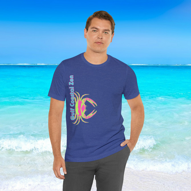 Gulf Coastal Zen Forgotten Coast Crab SW Sea Ocean Retro T-Shirt