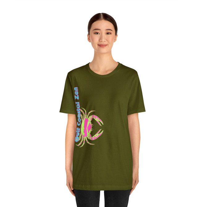 Gulf Coastal Zen Forgotten Coast Crab SW Sea Ocean Retro T-Shirt