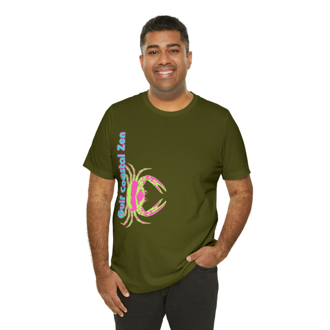 Gulf Coastal Zen Forgotten Coast Crab SW Sea Ocean Retro T-Shirt