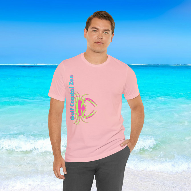 Gulf Coastal Zen Forgotten Coast Crab SW Sea Ocean Retro T-Shirt