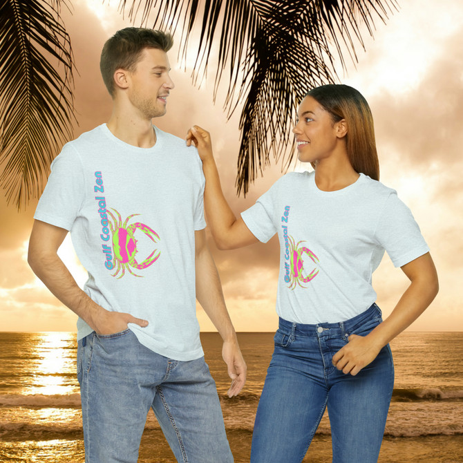 Gulf Coastal Zen Forgotten Coast Crab SW Sea Ocean Retro T-Shirt