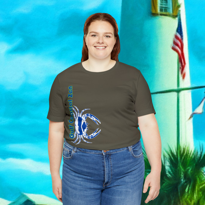 Gulf Coastal Zen Forgotten Coast Crab SW Sea Ocean Retro T-Shirt