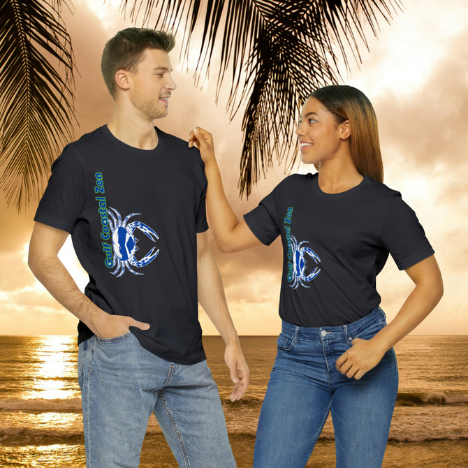 Gulf Coastal Zen Forgotten Coast Crab SW Sea Ocean Retro T-Shirt