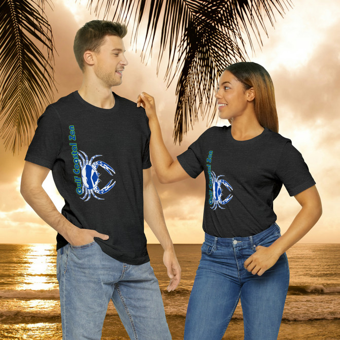 Gulf Coastal Zen Forgotten Coast Crab SW Sea Ocean Retro T-Shirt