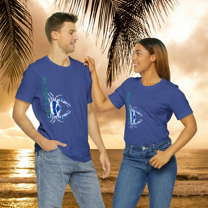 Gulf Coastal Zen Forgotten Coast Crab SW Sea Ocean Retro T-Shirt