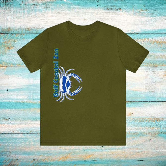 Gulf Coastal Zen Forgotten Coast Crab SW Sea Ocean Retro T-Shirt