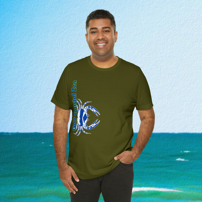 Gulf Coastal Zen Forgotten Coast Crab SW Sea Ocean Retro T-Shirt