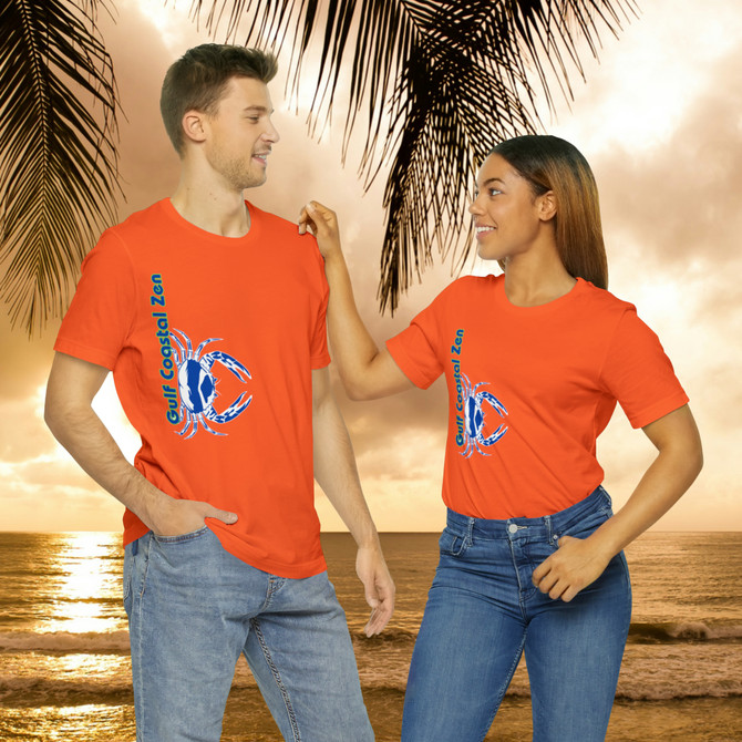 Gulf Coastal Zen Forgotten Coast Crab SW Sea Ocean Retro T-Shirt
