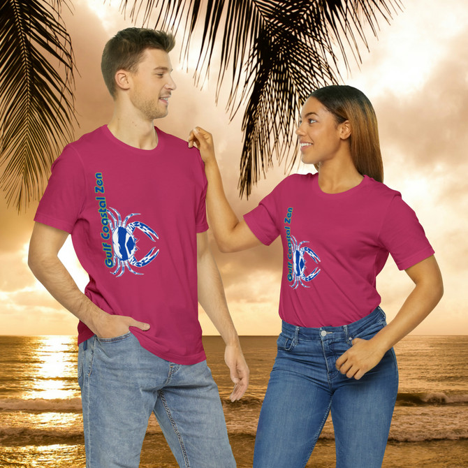 Gulf Coastal Zen Forgotten Coast Crab SW Sea Ocean Retro T-Shirt
