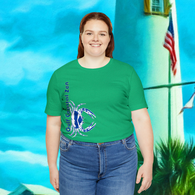 Gulf Coastal Zen Forgotten Coast Crab SW Sea Ocean Retro T-Shirt