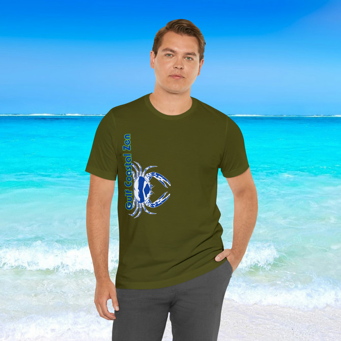 Gulf Coastal Zen Forgotten Coast Crab SW Sea Ocean Retro T-Shirt