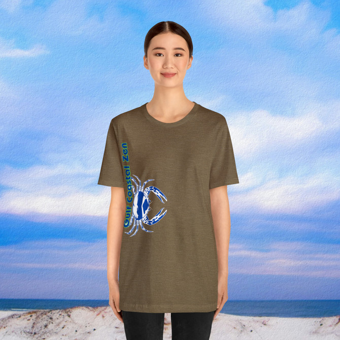Gulf Coastal Zen Forgotten Coast Crab SW Sea Ocean Retro T-Shirt