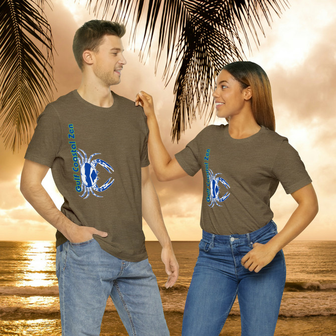 Gulf Coastal Zen Forgotten Coast Crab SW Sea Ocean Retro T-Shirt
