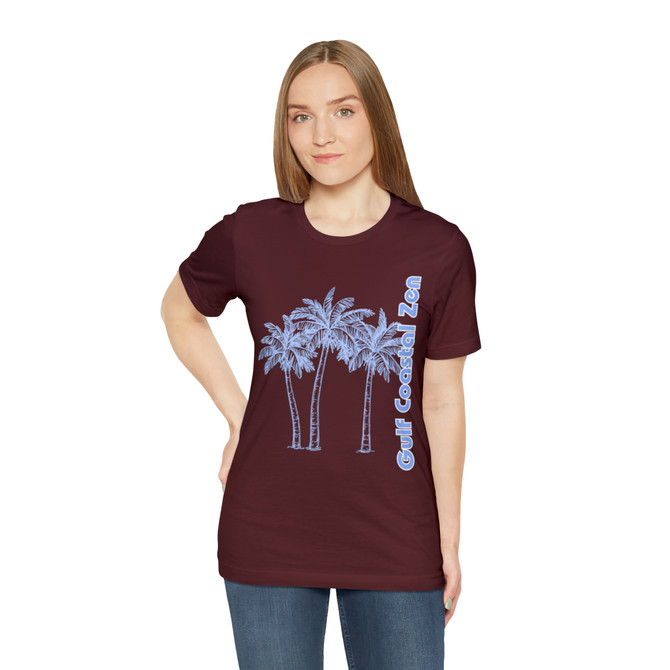 Gulf Coastal Zen Forgotten Coast Palm Trees Sea Ocean Tee BB