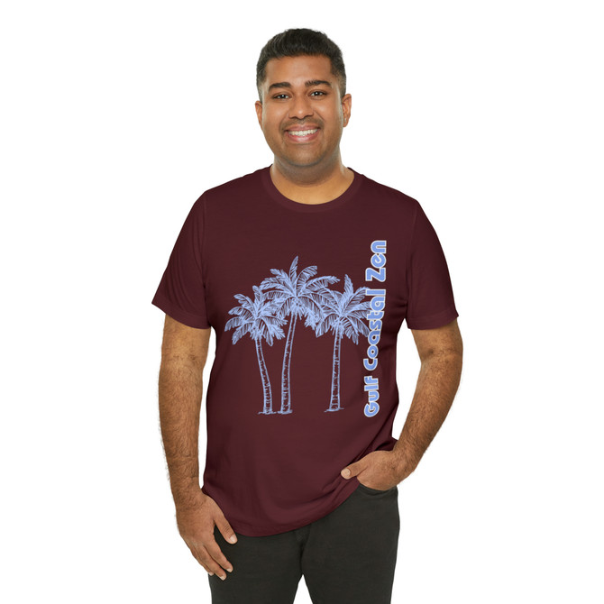 Gulf Coastal Zen Forgotten Coast Palm Trees Sea Ocean Tee BB
