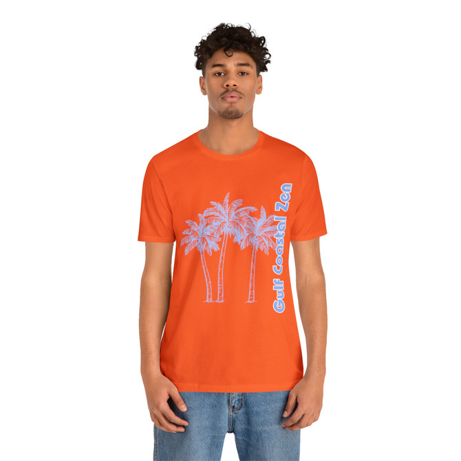 Gulf Coastal Zen Forgotten Coast Palm Trees Sea Ocean Tee BB