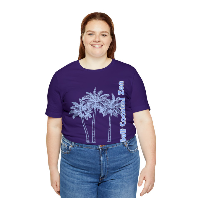 Gulf Coastal Zen Forgotten Coast Palm Trees Sea Ocean Tee BB