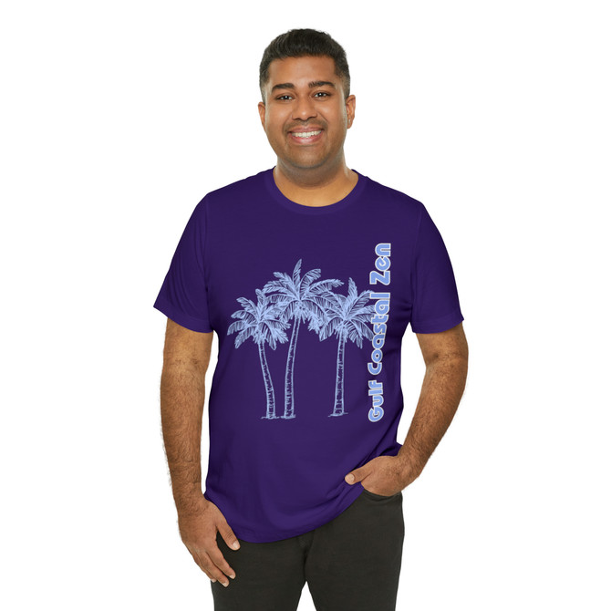 Gulf Coastal Zen Forgotten Coast Palm Trees Sea Ocean Tee BB