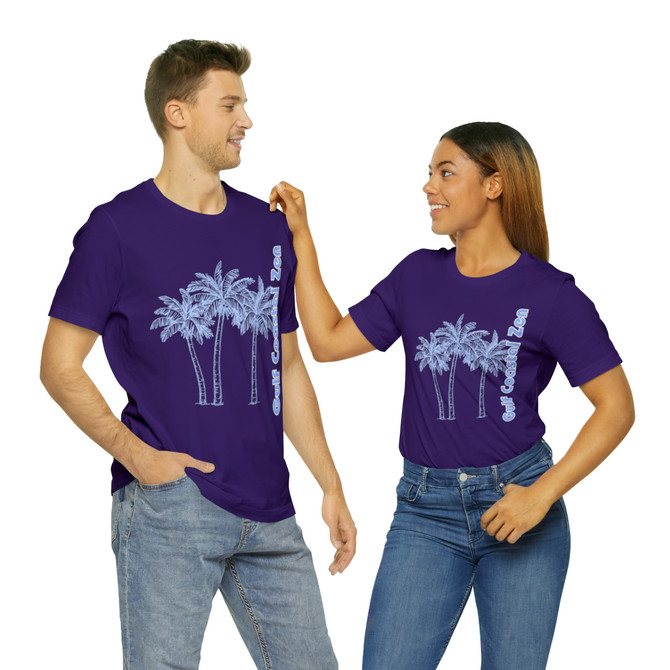 Gulf Coastal Zen Forgotten Coast Palm Trees Sea Ocean Tee BB