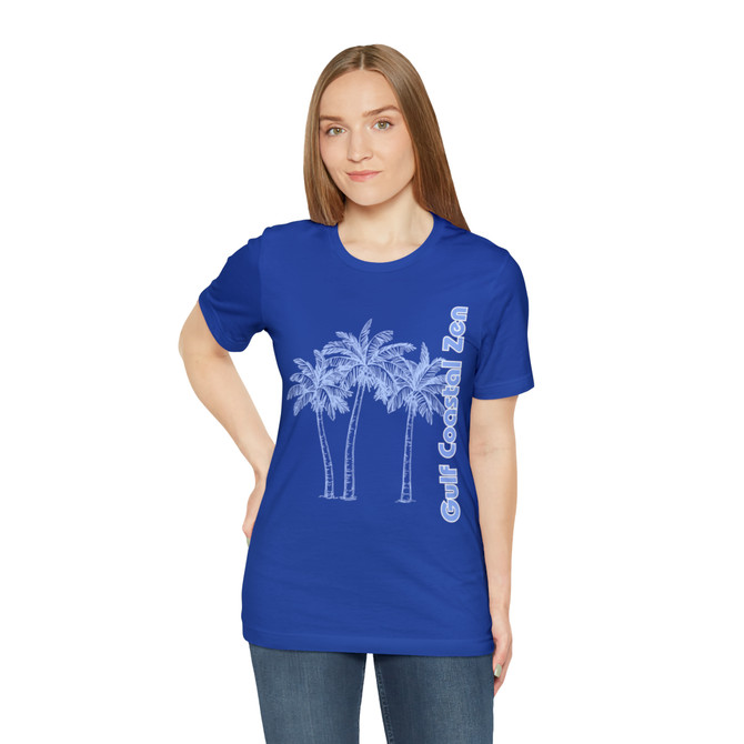 Gulf Coastal Zen Forgotten Coast Palm Trees Sea Ocean Tee BB