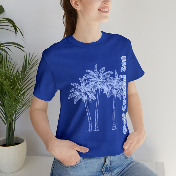 Gulf Coastal Zen Forgotten Coast Palm Trees Sea Ocean Tee BB