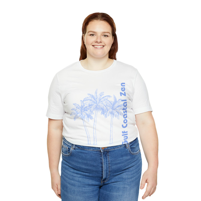 Gulf Coastal Zen Forgotten Coast Palm Trees Sea Ocean Tee BB
