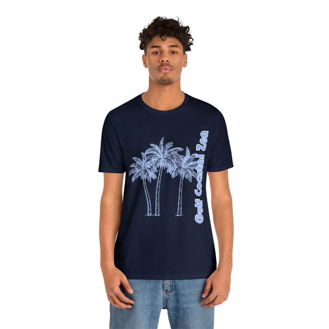 Gulf Coastal Zen Forgotten Coast Palm Trees Sea Ocean Tee BB