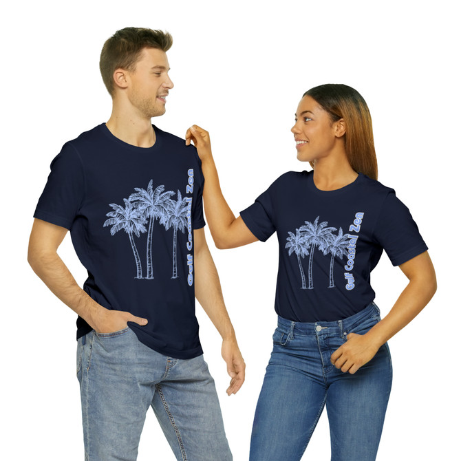 Gulf Coastal Zen Forgotten Coast Palm Trees Sea Ocean Tee BB