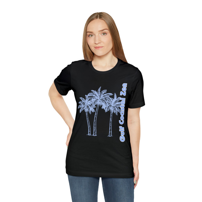 Gulf Coastal Zen Forgotten Coast Palm Trees Sea Ocean Tee BB