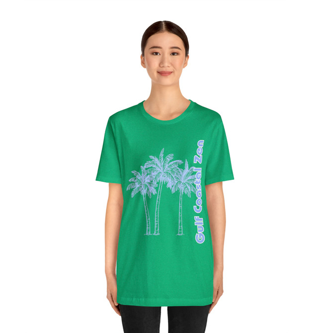 Gulf Coastal Zen Forgotten Coast Palm Trees Sea Ocean Tee BB