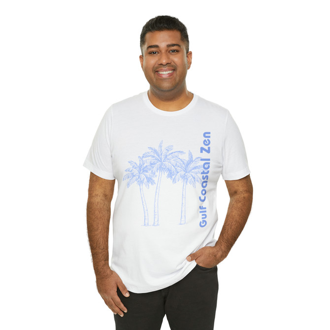 Gulf Coastal Zen Forgotten Coast Palm Trees Sea Ocean Tee BB