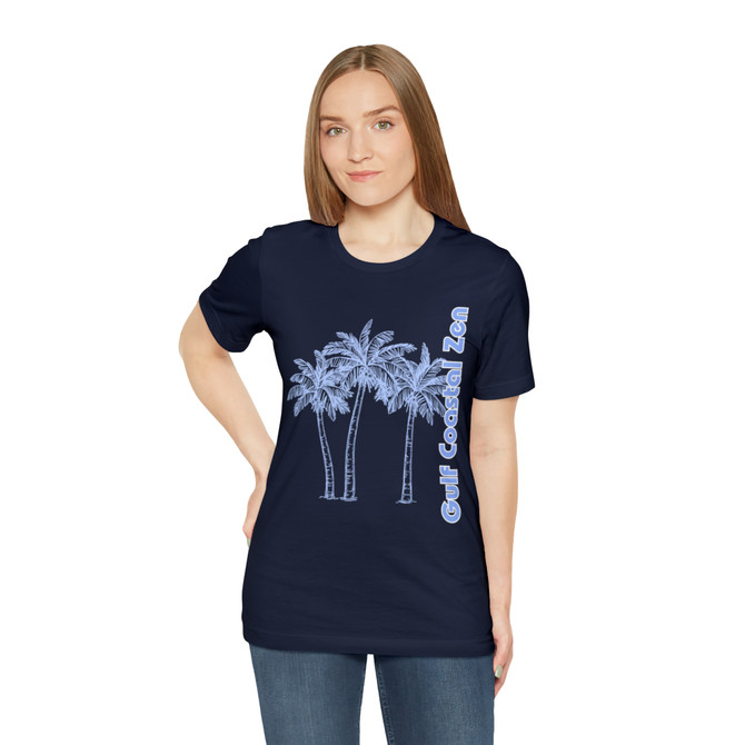 Gulf Coastal Zen Forgotten Coast Palm Trees Sea Ocean Tee BB