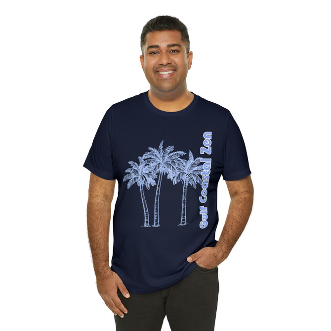 Gulf Coastal Zen Forgotten Coast Palm Trees Sea Ocean Tee BB