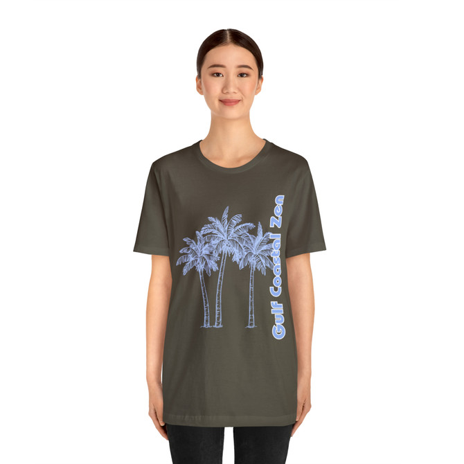 Gulf Coastal Zen Forgotten Coast Palm Trees Sea Ocean Tee BB