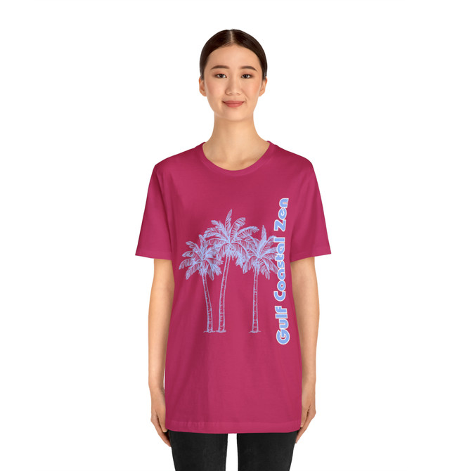 Gulf Coastal Zen Forgotten Coast Palm Trees Sea Ocean Tee BB